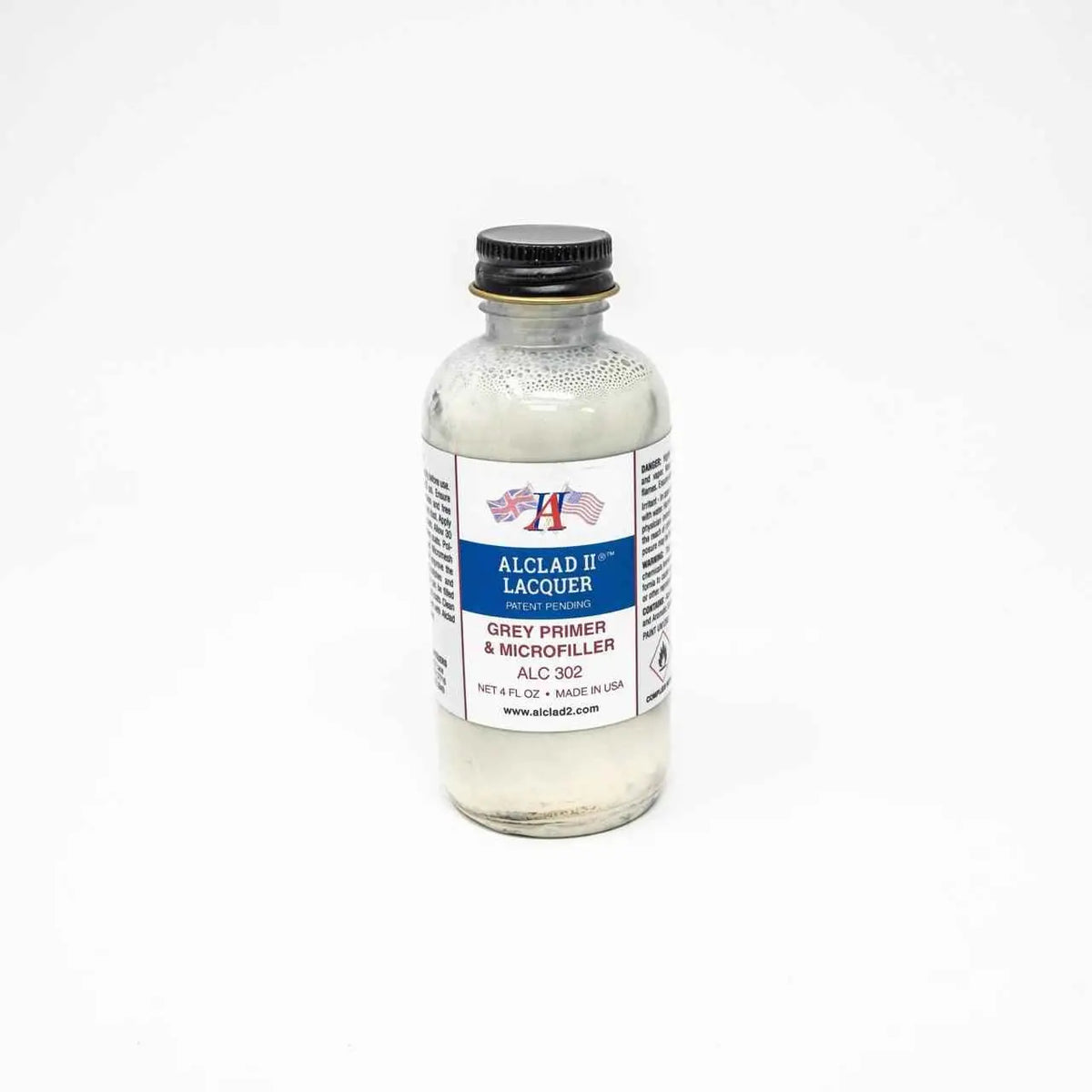 ALC-302 Alclad II Gray Primer and Microfiller Base 4-oz bottle-Arizona Hobbies