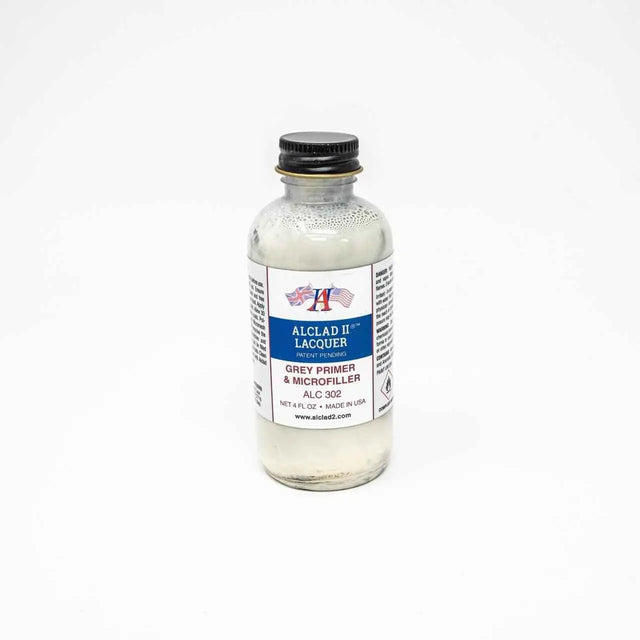 ALC-302 Alclad II Gray Primer and Microfiller Base 4-oz bottle-Arizona Hobbies