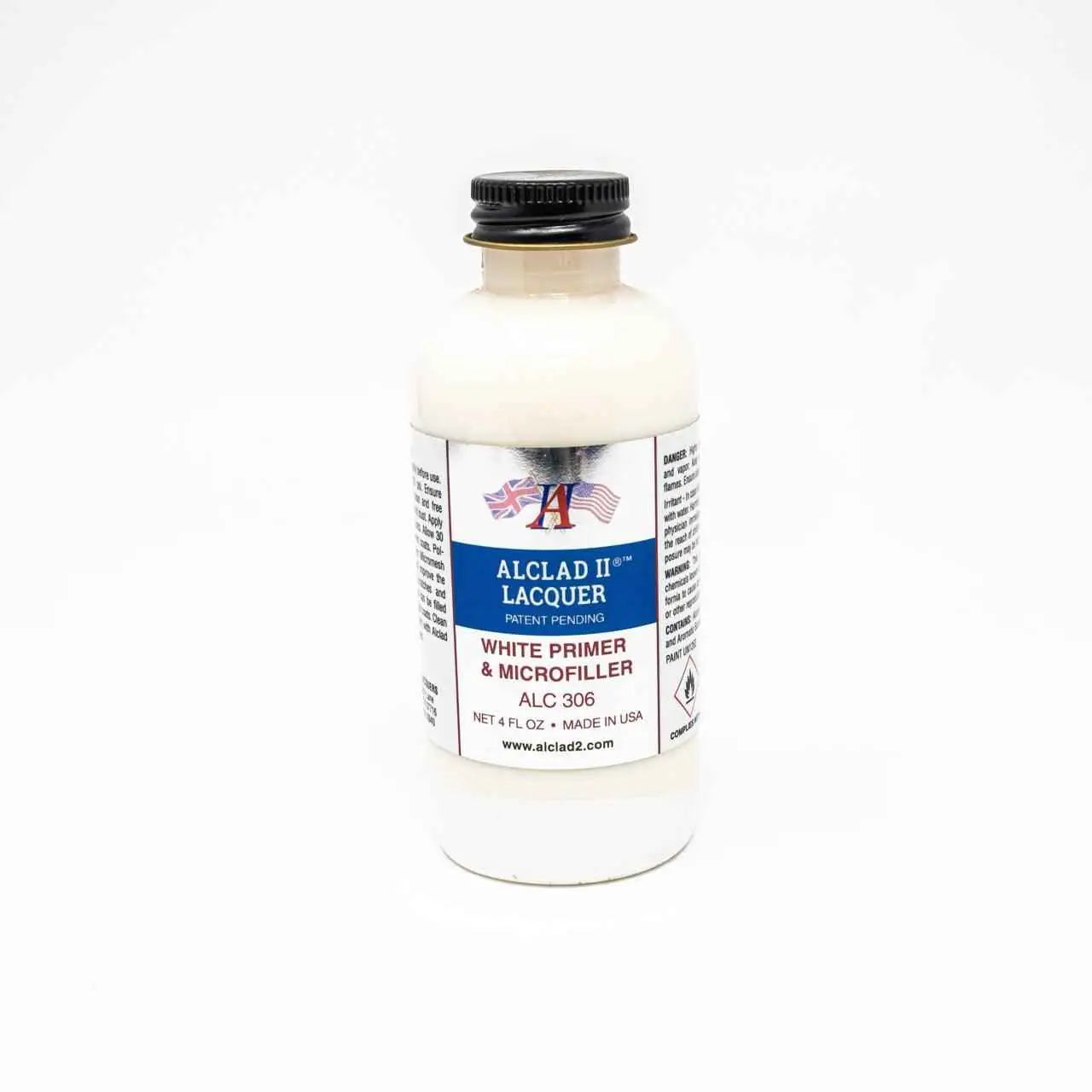 ALC-306 Alclad II White Primer and Microfiller Base 4-oz bottle-Arizona Hobbies