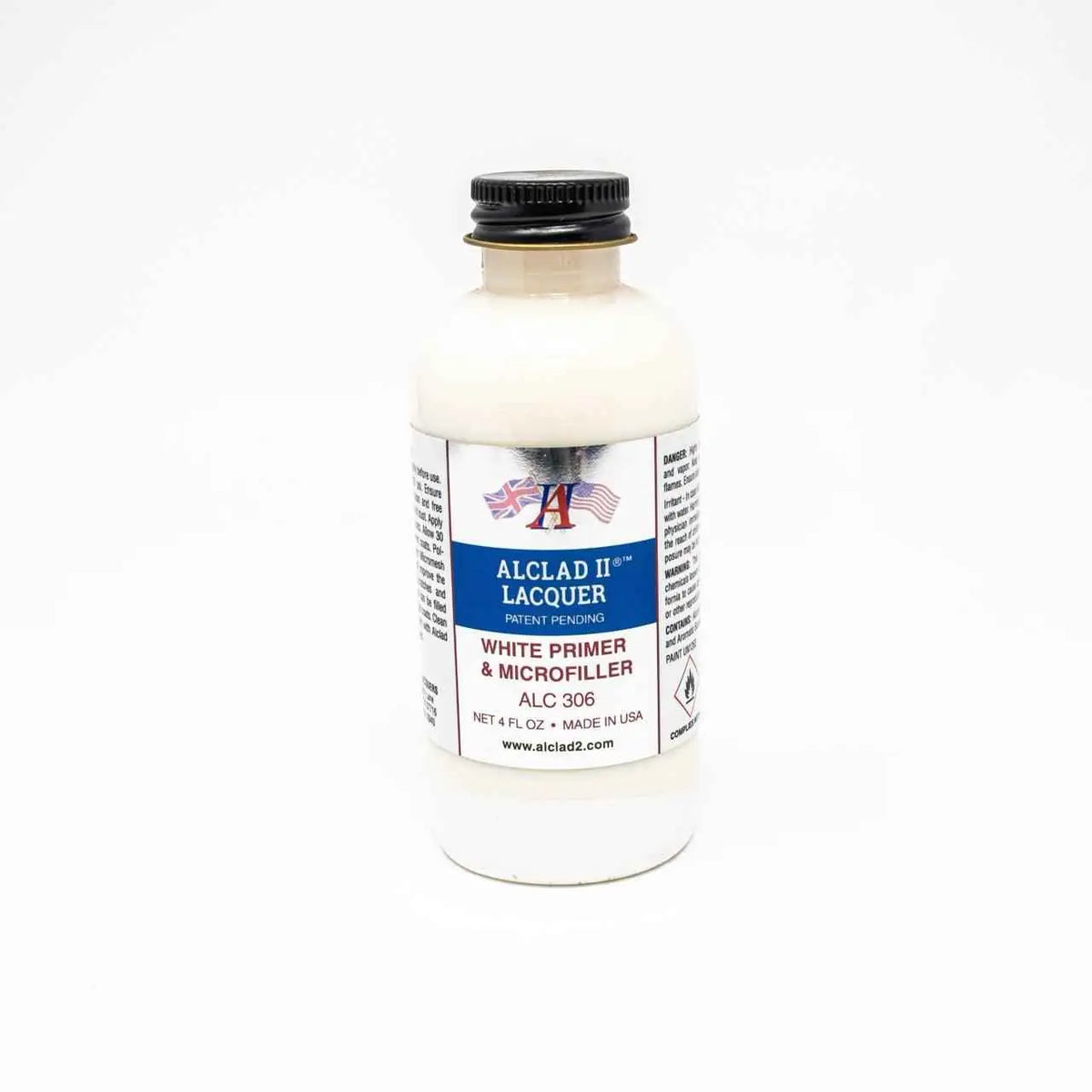ALC-306 Alclad II White Primer and Microfiller Base 4-oz bottle-Arizona Hobbies