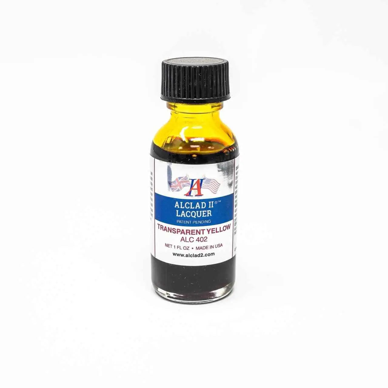 ALC-402 Alclad II Transparent Yellow Lacquer Paint 1-oz bottle-Arizona Hobbies