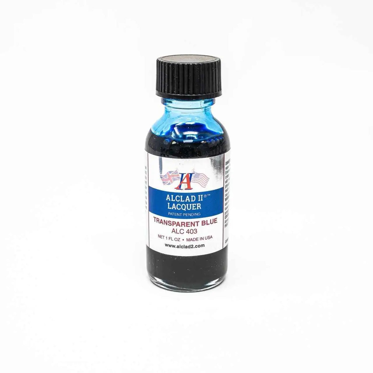 ALC-403 Alclad II Transparent Blue Lacquer Paint 1-oz bottle-Arizona Hobbies