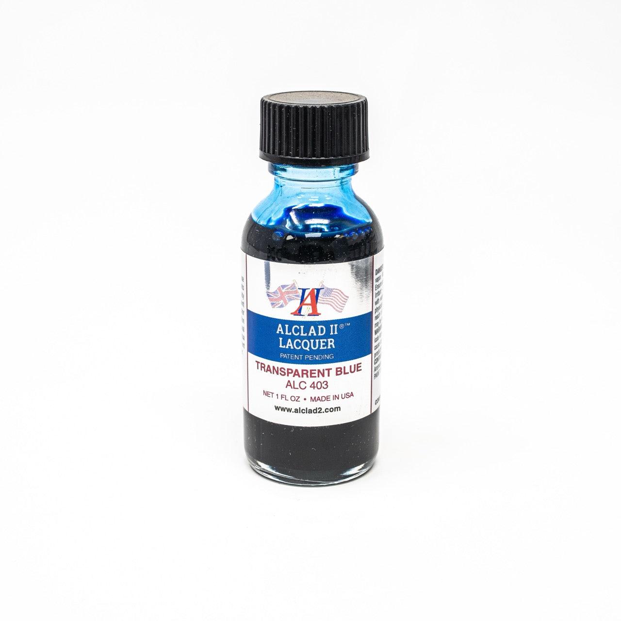 ALC-403 Alclad II Transparent Blue Lacquer Paint 1-oz bottle