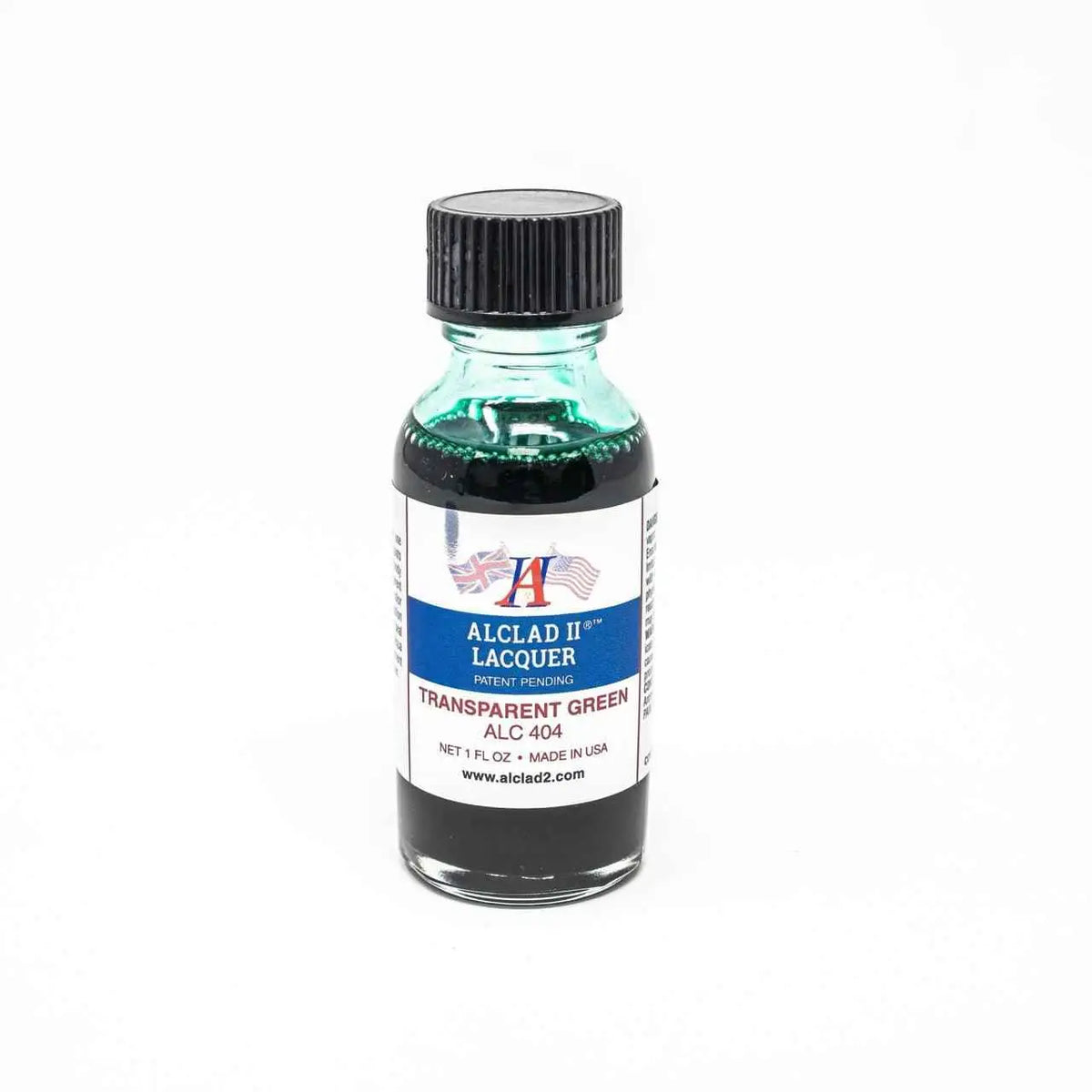 ALC-404 Alclad II Transparent Green Lacquer Paint 1-oz bottle-Arizona Hobbies
