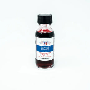 ALC-411 Alclad II Hot Metal Red Lacquer Paint 1-oz bottle-Arizona Hobbies