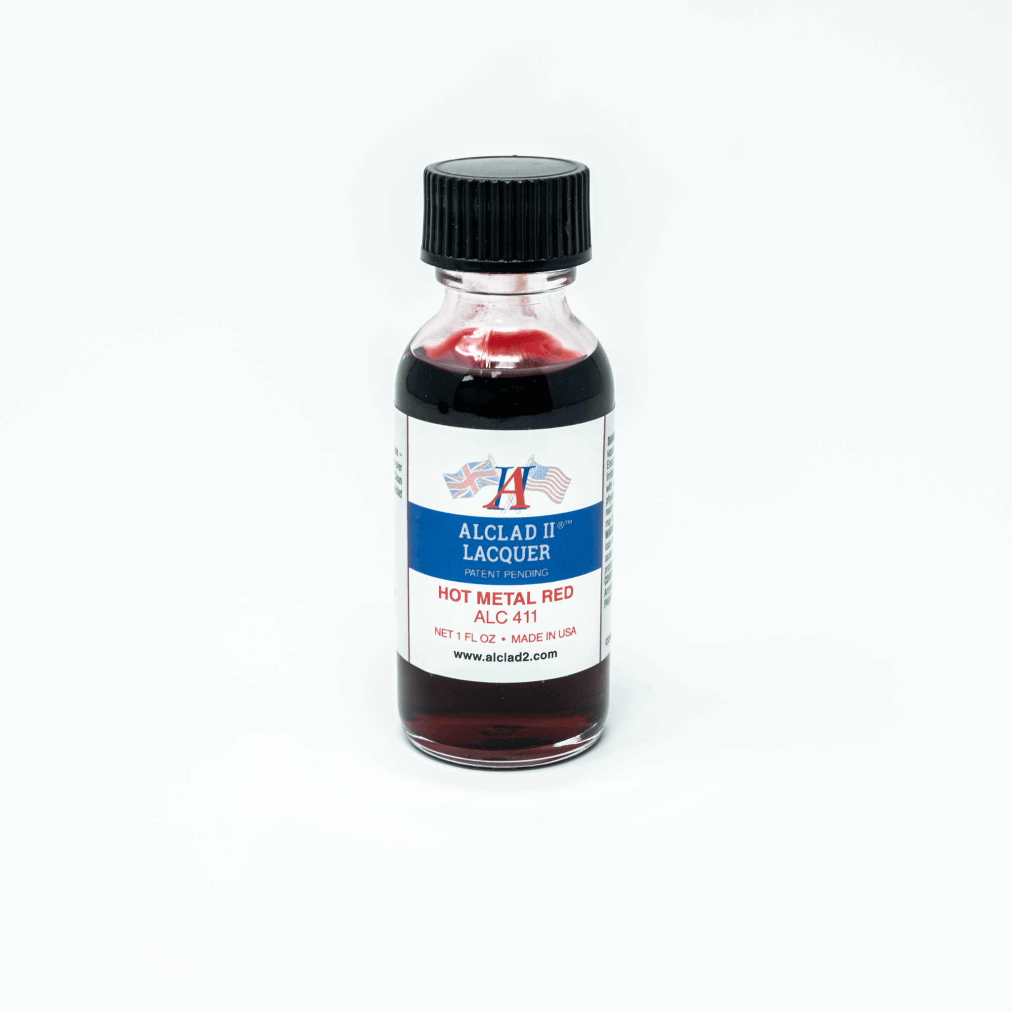 ALC-411 Alclad II Hot Metal Red Lacquer Paint 1-oz bottle