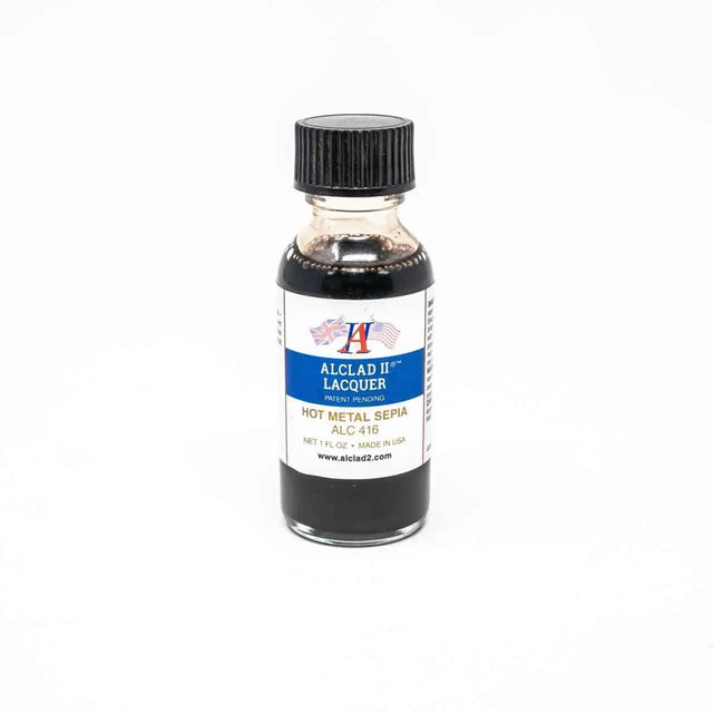 ALC-416 Alclad II Hot Metal Sepia Lacquer Paint 1-oz bottle-Arizona Hobbies
