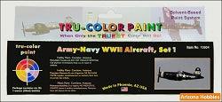 Army-Navy WWII Aircraft Set #1 Paint Set 6 bottles (Air-brush) Tru-Color Paint SPECIAL ORDER ONLY-with color swatch-Arizona Hobbies