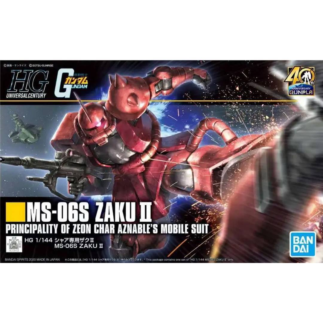 Bandai Spirits HGUC #234 MS-06S Char's Zaku II (Revive) 1/144 Model Kit - Mobile Suit Gundam