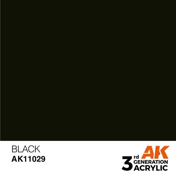 BLACK AK Interactive 3G Acrylic (.57 oz.) bottle-Arizona Hobbies