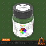 Burlington Northern CASCADE GREEN 1-oz bottle (Air-brush) Tru-Color Paint-with color swatch-Arizona Hobbies