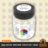 Burlington Northern EXECUTIVE CREAM 1-oz bottle (Air-brush) Tru-Color Paint SPECIAL ORDER ONLY-with color swatch-Arizona Hobbies