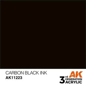 CARBON BLACK INK AK Interactive 3G Acrylic (.57 oz.) bottle-Arizona Hobbies
