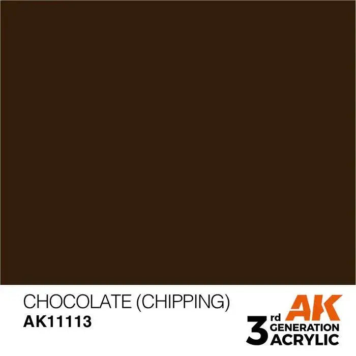 CHOCHOLATE (CHIPPING) AK Interactive 3G Acrylic (.57 oz.) bottle-Arizona Hobbies