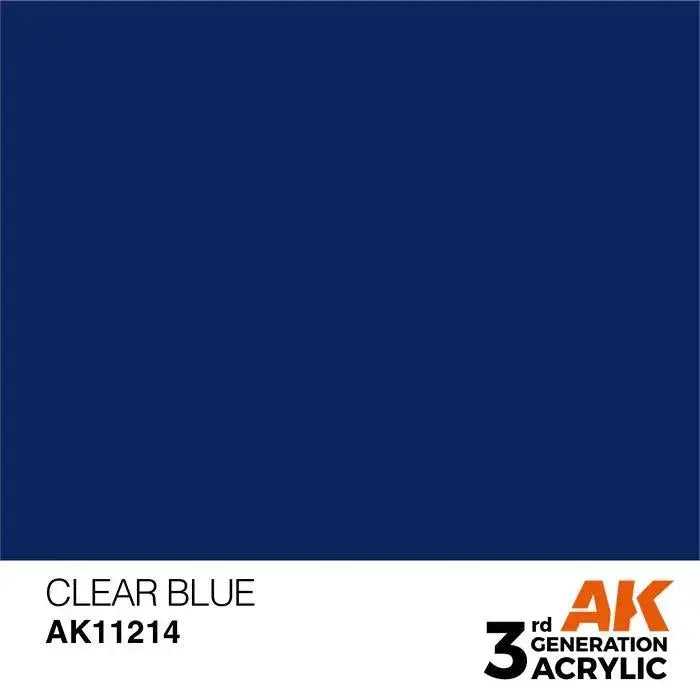 CLEAR BLUE AK Interactive 3G Acrylic (.57 oz.) bottle-Arizona Hobbies