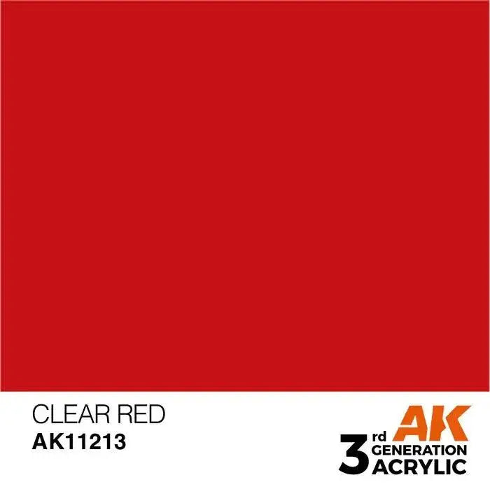 CLEAR RED AK Interactive 3G Acrylic (.57 oz.) bottle-Arizona Hobbies