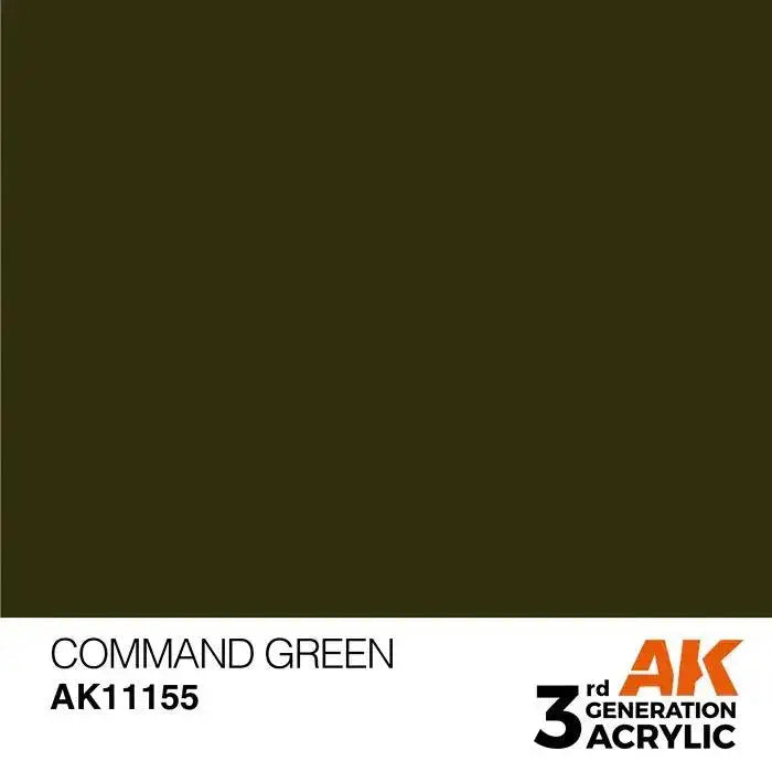 COMMAND GREEN AK Interactive 3G Acrylic (.57 oz.) bottle-Arizona Hobbies