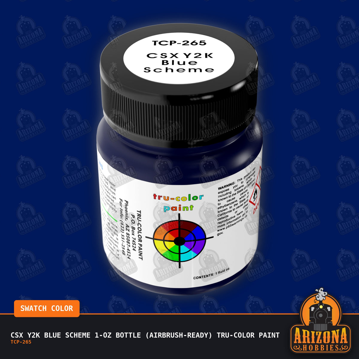 CSX Y2K BLUE Scheme 1-oz bottle (Air-brush) Tru-Color Paint-with color swatch-Arizona Hobbies