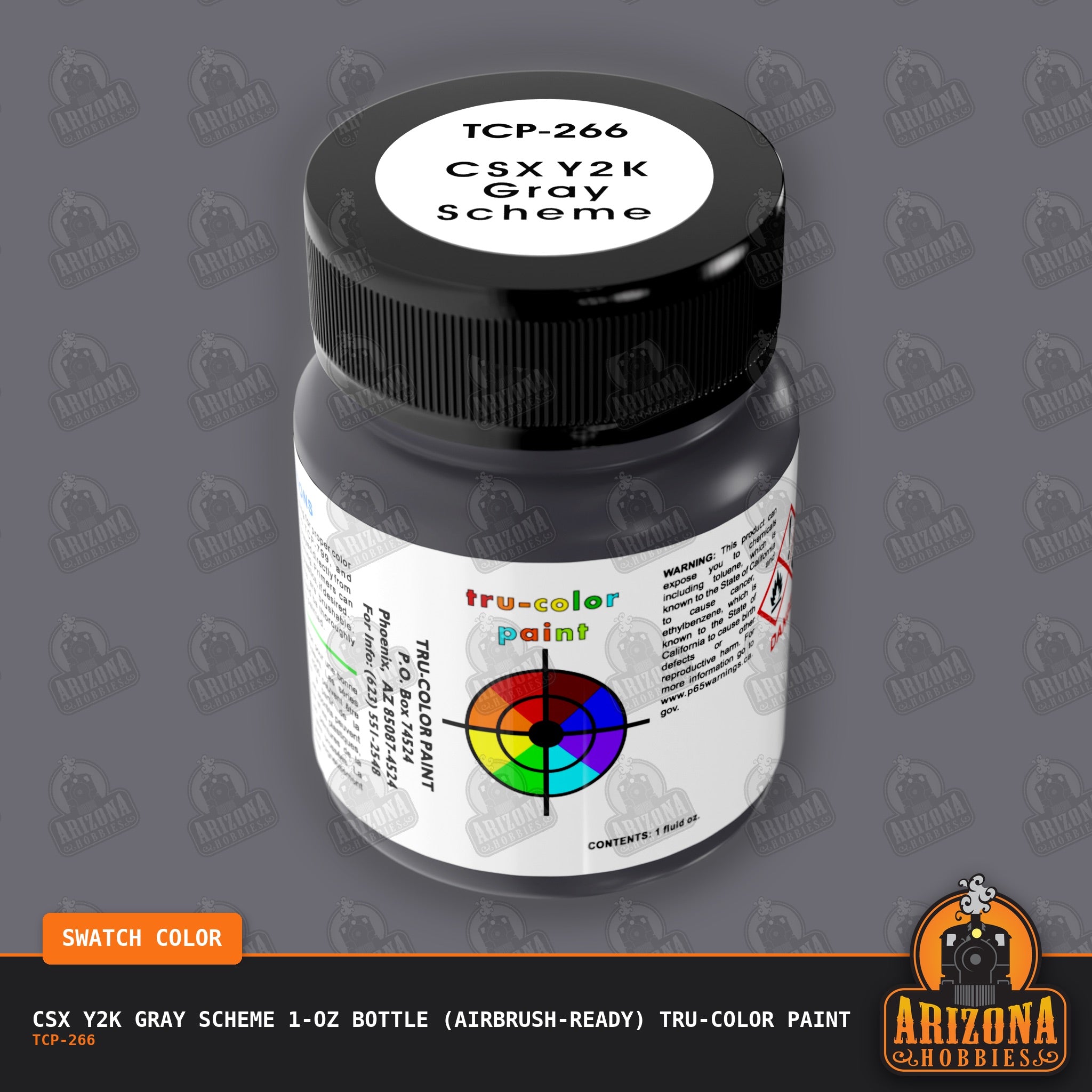 CSX Y2K GRAY Scheme 1-oz bottle (Air-brush) Tru-Color Paint-with color swatch-Arizona Hobbies