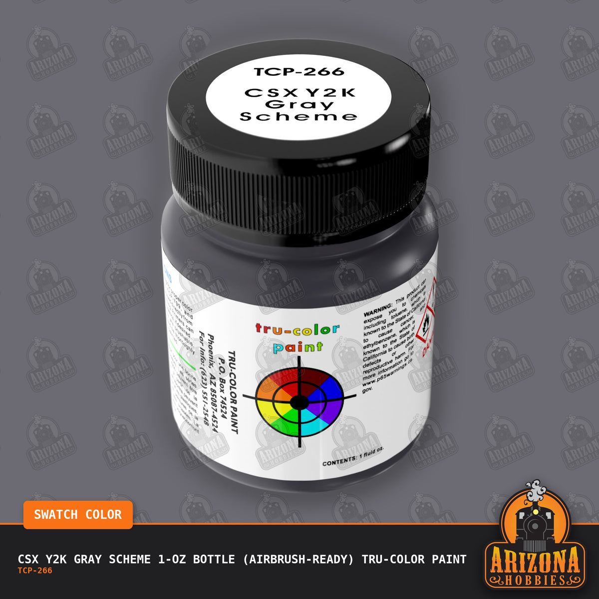 CSX Y2K GRAY Scheme 1-oz bottle (Air-brush) Tru-Color Paint-with color swatch-Arizona Hobbies