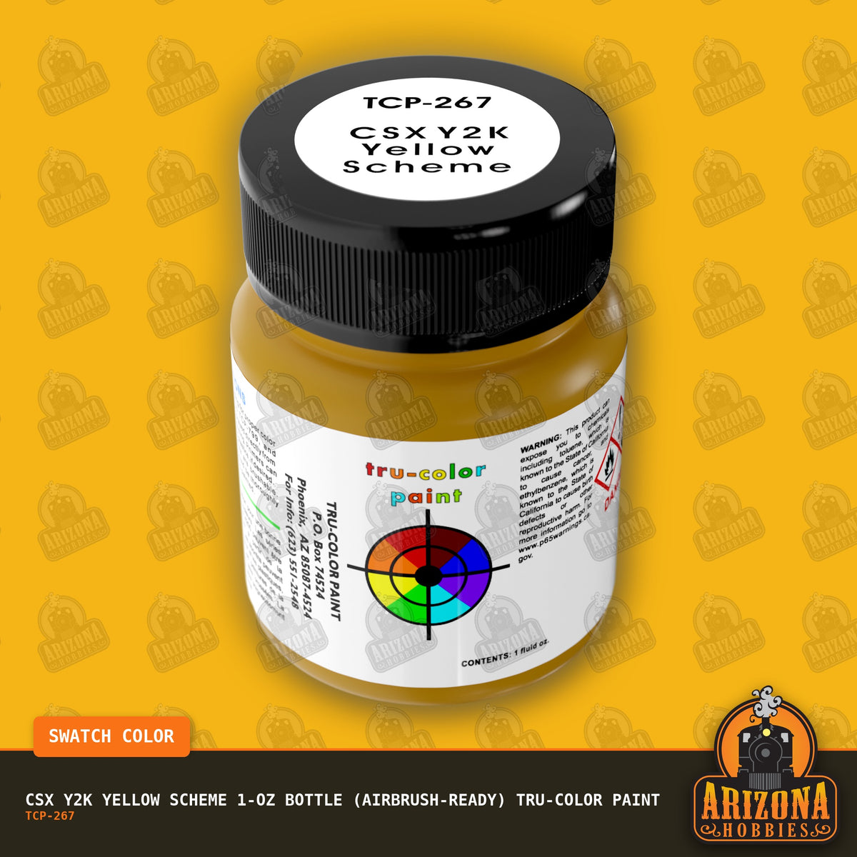 CSX Y2K YELLOW Scheme 1-oz bottle (Air-brush) Tru-Color Paint-with color swatch-Arizona Hobbies