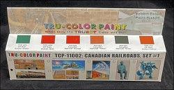 Canadian Railroad Set #1 6 bottles (Air-brush) Tru-Color Paint SPECIAL ORDER ONLY-with color swatch-Arizona Hobbies
