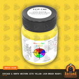 Chicago & North Western ZITO YELLOW 1-oz bottle (Air-brush) Tru-Color Paint-with color swatch-Arizona Hobbies