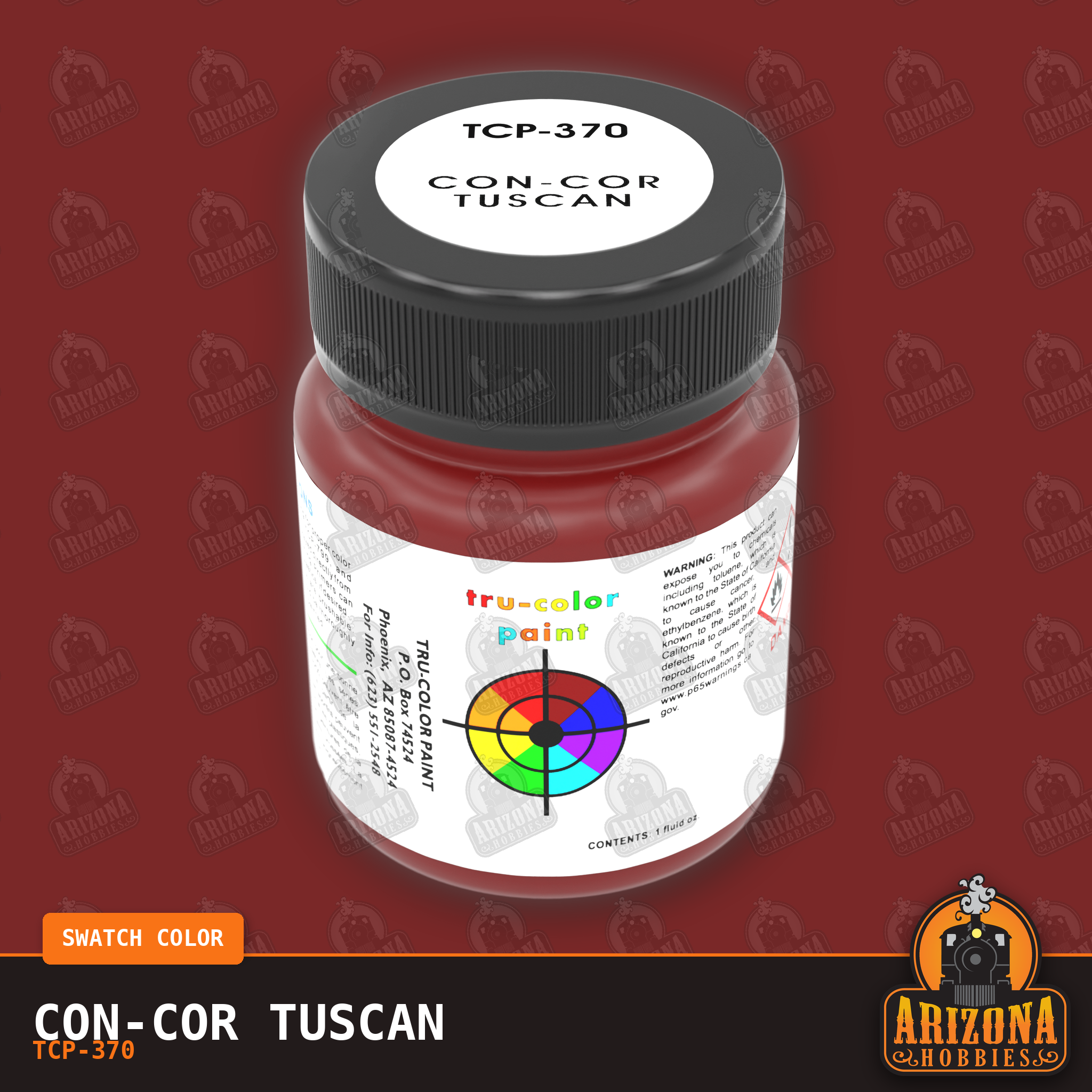Con-Cor TUSCAN 1-oz bottle (Air-brush) Tru-Color Paint SPECIAL ORDER ONLY-with color swatch-Arizona Hobbies
