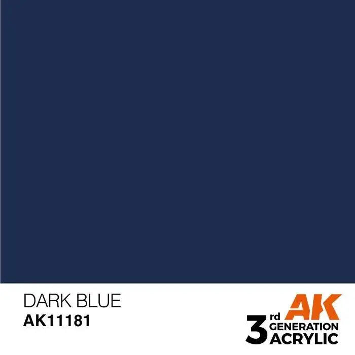 DARK BLUE AK Interactive 3G Acrylic (.57 oz.) bottle-Arizona Hobbies