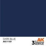 DARK BLUE AK Interactive 3G Acrylic (.57 oz.) bottle-Arizona Hobbies