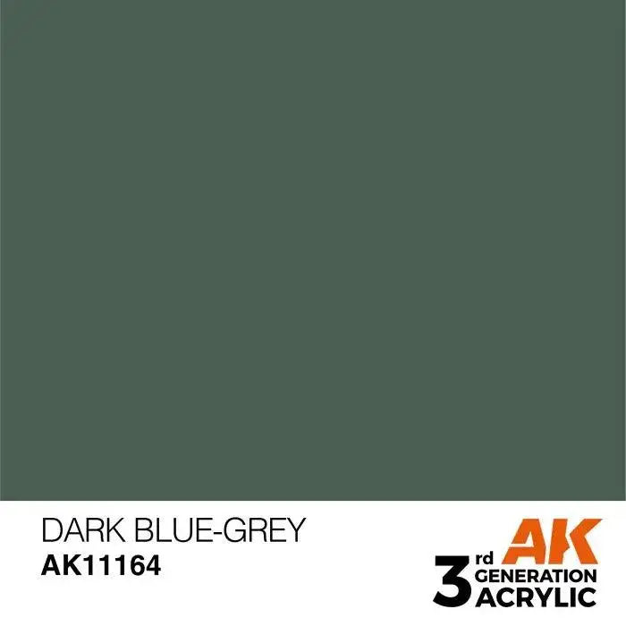DARK BLUE-GREY AK Interactive 3G Acrylic (.57 oz.) bottle-Arizona Hobbies