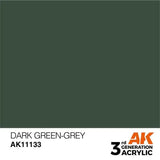 DARK GREEN-GREY AK Interactive 3G Acrylic (.57 oz.) bottle-Arizona Hobbies