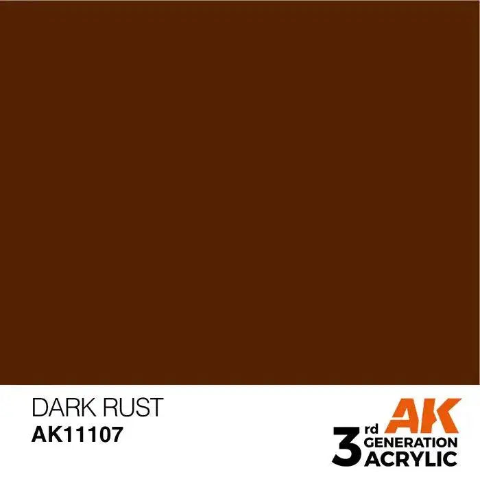 DARK RUST AK Interactive 3G Acrylic (.57 oz.) bottle-Arizona Hobbies