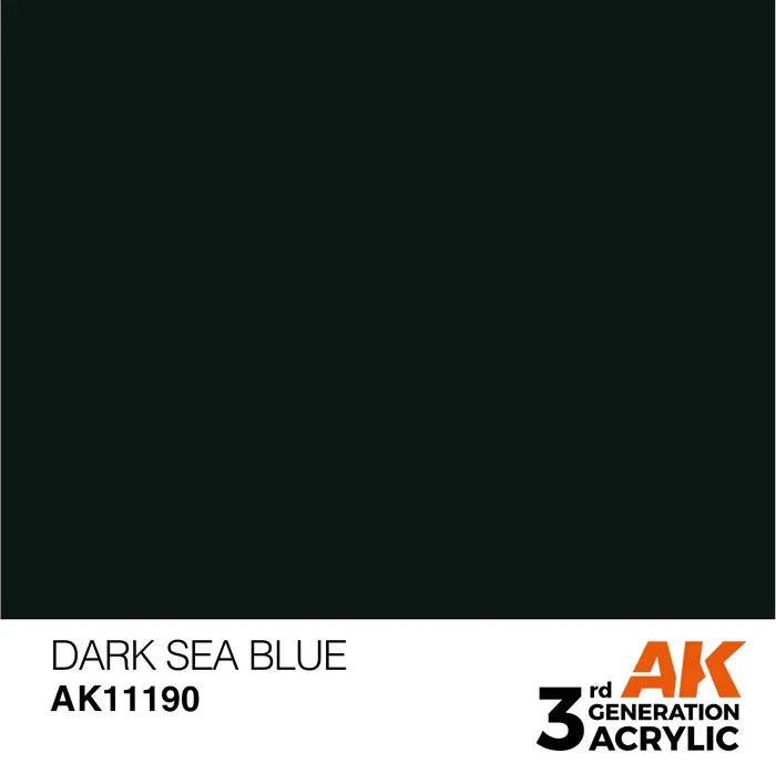 DARK SEA BLUE AK Interactive 3G Acrylic (.57 oz.) bottle-Arizona Hobbies