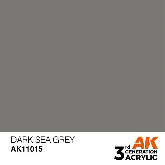 DARK SEA GREY AK Interactive 3G Acrylic (.57 oz.) bottle-Arizona Hobbies