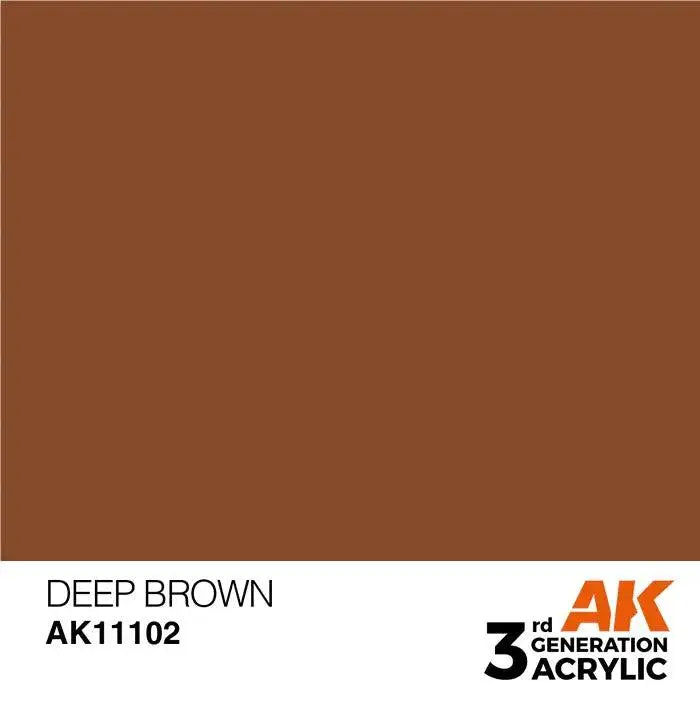 DEEP BROWN AK Interactive 3G Acrylic (.57 oz.) bottle-Arizona Hobbies