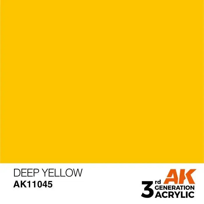 DEEP YELLOW AK Interactive 3G Acrylic (.57 oz.) bottle-Arizona Hobbies