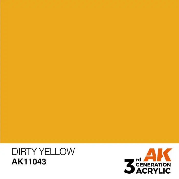 DIRTY YELLOW AK Interactive 3G Acrylic (.57 oz.) bottle-Arizona Hobbies