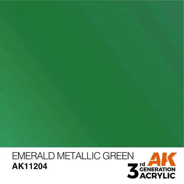 EMERALD METALLIC GREEN AK Interactive 3G Acrylic (.57 oz.) bottle-Arizona Hobbies