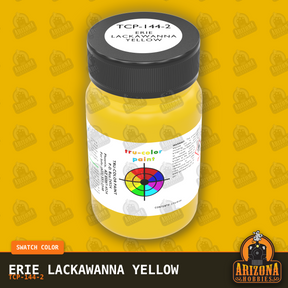 Erie Lackawanna YELLOW 2-oz bottle (Air-brush) Tru-Color Paint SPECIAL ORDER ONLY-with color swatch-Arizona Hobbies