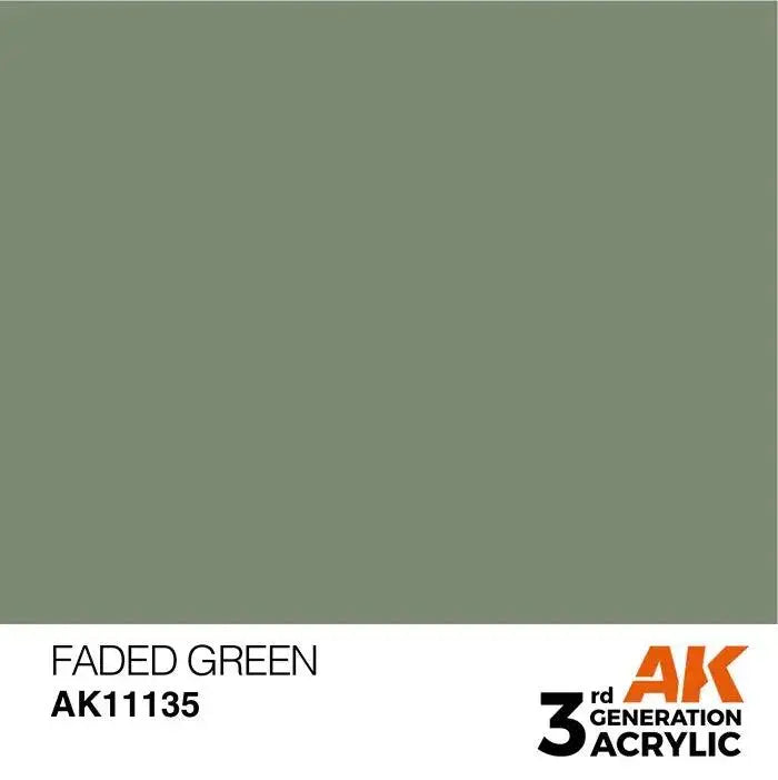 FADED GREEN AK Interactive 3G Acrylic (.57 oz.) bottle-Arizona Hobbies