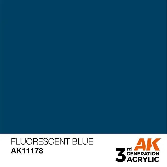 FLUORESCENT BLUE AK Interactive 3G Acrylic (.57 oz.) bottle-Arizona Hobbies