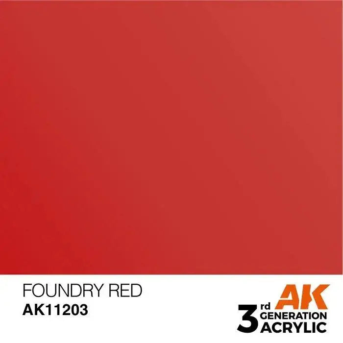 FOUNDRY RED AK Interactive 3G Acrylic (.57 oz.) bottle-Arizona Hobbies