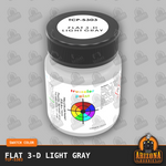 Flat 3-D LIGHT GRAY 1-oz bottle (Paint brush) Tru-Color Paint-with color swatch-Arizona Hobbies