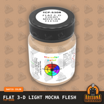 Flat 3-D LIGHT MOCHA FLESH 1-oz bottle (Paint brush) Tru-Color Paint-with color swatch-Arizona Hobbies