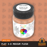 Flat 3-D MEDIUM FLESH 1-oz bottle (Paint brush) Tru-Color Paint-with color swatch-Arizona Hobbies