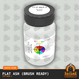 Flat ASH 2-oz bottle (Paint brush) Tru-Color Paint SPECIAL ORDER ONLY-with color swatch-Arizona Hobbies