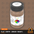 Flat EARTH 2-oz bottle (Paint brush) Tru-Color Paint SPECIAL ORDER ONLY-with color swatch-Arizona Hobbies