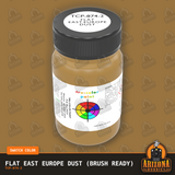 Flat EAST EUROPE DUST 2-oz bottle (Paint brush) Tru-Color Paint SPECIAL ORDER ONLY-with color swatch-Arizona Hobbies
