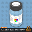 Flat LIGHT BLUE 2-oz bottle (Paint brush) Tru-Color Paint SPECIAL ORDER ONLY-with color swatch-Arizona Hobbies